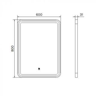 Зеркало Comforty Ситара-60 00-00014167 Серебро матовое